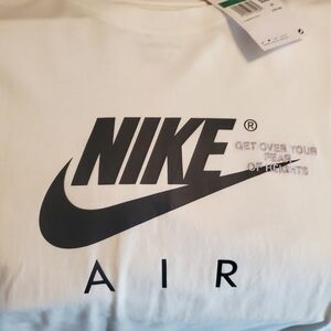 Nike Air White Tee with Black Logo XL